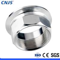 Adaptador de Tubería Sanitaria de Acero Inoxidable CNJS, Conexión Hexagonal Macho, Rosca BSP/NPT, Baja Presión, 304, Venta Directa de Fábrica