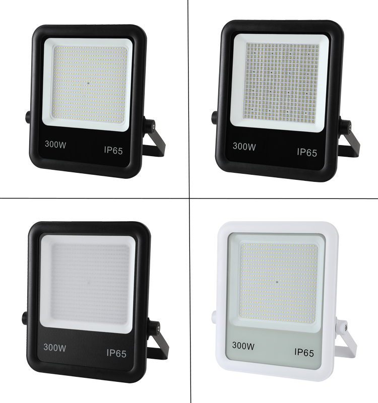 Black White Frame Aluminum LED Flood Light 30w 50w 100w 200w 300w 400w 500w for Outdoor Flood Lighting
