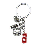 Porte-clés en alliage de zinc, thème pompier, nouveau design tendance, porte-clés pour souvenir