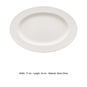 Plat de service ovale en porcelaine fine Delta 24 × 17 cm Gural -6 - Product Image 3