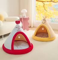 Tente pour animaux de compagnie toute saison, lit pour chat, villa chaude, nid de sommeil pour chats et petits chiens