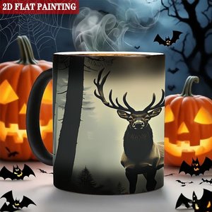 Tasse en céramique noire givrée de 11oz, tasse magique à couleur changeante à la chaleur, pour voyage d'affaires, Portable et légère - Product Image 6