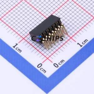 X1321FR-2x07-C43D24 Pin Socket Bent Lead Through Hole,P=1.27mm Connector 2x7P 1.27mm 1.27mm Square Hole - Product Image 2