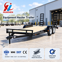 Trailer Pengangkut Peralatan Komersial Desain Flatbed untuk Transportasi Mesin dan Peralatan ISO9001 WMI DOT CE