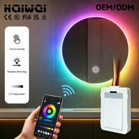 Interrupteur tactile intelligent RGB CCT à gradation progressive DC12V 5A 60W pour éclairage de miroir LED