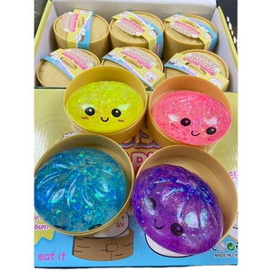 Cross Border Popular TPR Material Decompression Toy Glitter Colored Bun Shaped Venting <b>Ball</b> Dumping Decompression <b>Ball</b> Unisex 14 - Product Image 4