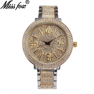 Reloj de Aleación con Diamantes Incrustados y Esfera Grande para Hombre, Elegante y Lleno de Diamantes. - Product Image 1
