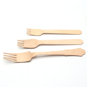 Nhà Hàng Dùng Một Lần Gỗ Bạch Dương Đồ Dùng Giá Rẻ Thìa Gỗ & Dforks - Product Image 3