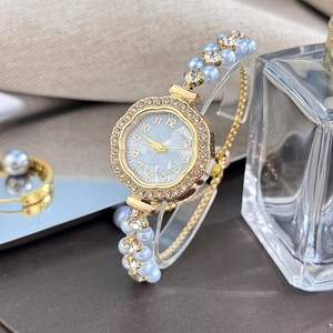 Nouvelles montres pour <span class=keywords><strong>femmes</strong></span> avec mouvement à quartz, motif tournesol, entièrement serties de perles et de diamants - Product Image 2