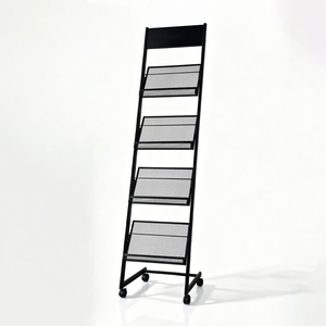 Expositor de revistas de pie, Expositor de periódicos, Expositor vertical, Almacenamiento para exposiciones, Expositor plegable para exhibición de información - Product Image 1