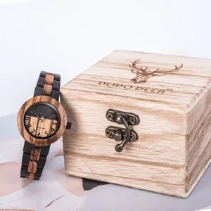 DODO กวางสุภาพสตรีนาฬิกาขายส่ง Etsy แฮนด์เมดที่กำหนดเองสลักนาฬิกาไม้