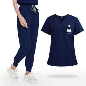 Ensemble de pantalons de travail médicaux respirants et anti-rides pour femmes, style jogger, sans couture, uniformes d'hôpital en spandex - Product Image 2