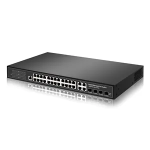 Factory OEM/ODM Managed 1000Mbps Network 24 Port Poe Gigabit Switch With 4*1000Base-TX Combo