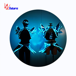 Traje de danza del vientre con luz LED con encaje T/T Sexy <span class=keywords><strong>GOGO</strong></span> Bar Performance Wear 1 pieza Vestido que brilla en la oscuridad - Product Image 1