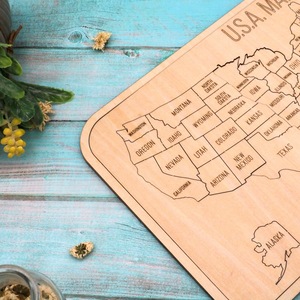 Puzzle en bois Montessori <span class=keywords><strong>de</strong></span> 60 pièces, <span class=keywords><strong>carte</strong></span> du monde personnalisée, jouet, bricolage, pour enfants - Product Image 2