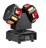 Projecteur de scène professionnel à double tête mobile avec laser et télécommande, stroboscope doré pour discothèque, bar, cérémonie, KTV