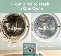 Tablettes nettoyantes pour lave-linge, détartrant en profondeur, désodorisant, détachant, tablettes nettoyantes pour lave-linge