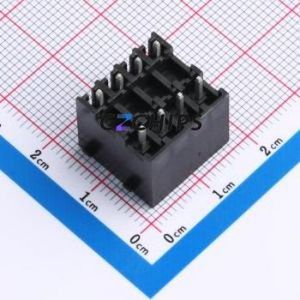 DB2EVHBG-3.81-2*4P-BK Plug-in Terminal Block Through hole,P=3.81mm <b>Board</b>-to-<b>Board</b> / Socket - Closed Snap Fixing 2x4P 3.81mm - Product Image 2