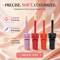 Capuchon cosmétique en plastique PE avec applicateur pinceau eyeliner à bec verseur, non toxique, anti-déversement, personnalisable, port de 7 mm, OEM/ODM disponible