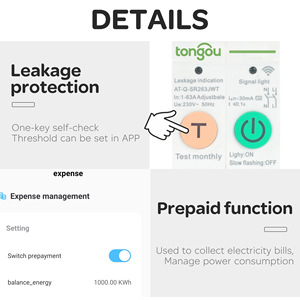 Interruptor Diferencial WiFi TONGOU AliExpress SR263JWT 2P M298 - Product Image 4