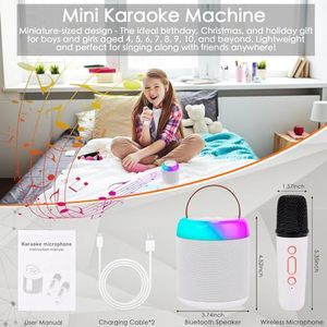 Portable Speaker Wireless Mini Machine with 2 Wireless Microphones Kids for Christmas - Product Image 2