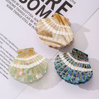 Pince à cheveux en acétate série Océan, multicolore, pour femme, 6 cm, style requin, élégante et tendance, vente en gros
