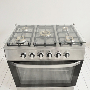 76x50x86 cm <span class=keywords><strong>Cuisinière</strong></span> d'extérieur <span class=keywords><strong>à</strong></span> gaz Four <span class=keywords><strong>à</strong></span> 5 brûleurs Porte de sécurité double couche Poignée en aluminium en acier inoxydable Grill Ménage - Product Image 1