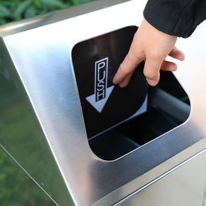 4 <span class=keywords><strong>compartimentos</strong></span>, papelera <span class=keywords><strong>de</strong></span> reciclaje <span class=keywords><strong>de</strong></span> calle conectada, parque, gimnasio, estructura <span class=keywords><strong>de</strong></span> pie, <span class=keywords><strong>basura</strong></span>, <span class=keywords><strong>cubo</strong></span> <span class=keywords><strong>de</strong></span> <span class=keywords><strong>basura</strong></span> creativo <span class=keywords><strong>de</strong></span> acero inoxidable para exteriores - Product Image 4