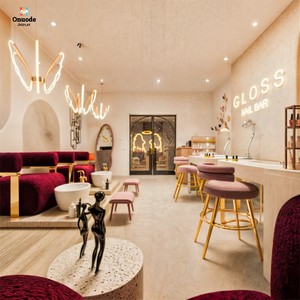 Design Moderne de Poste de Salon de Manucure | <span class=keywords><strong>Table</strong></span> de Manucure et Ensemble Miroir Personnalisés | Solution Complète d'Ameublement et de Décoration pour Salon de Manucure - Product Image 3