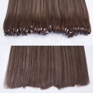 Precios al por mayor doble dibujado ombre color un donante cabello indio crudo 6d extensiones de cabello de plumas 100 cabello humano virgen - Product Image 5