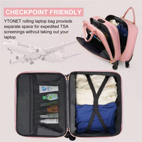 Sac de voyage d'affaires unisexe personnalisé avec fermeture éclair, motif lettres, et roulettes pour poussette