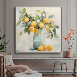 Vente en Gros Nature Morte Vase Fruits Fleurs Peinture Imprimée Nouvel Art Mural Artisanat de Salon Décoration Murale pour la Maison - Product Image 3