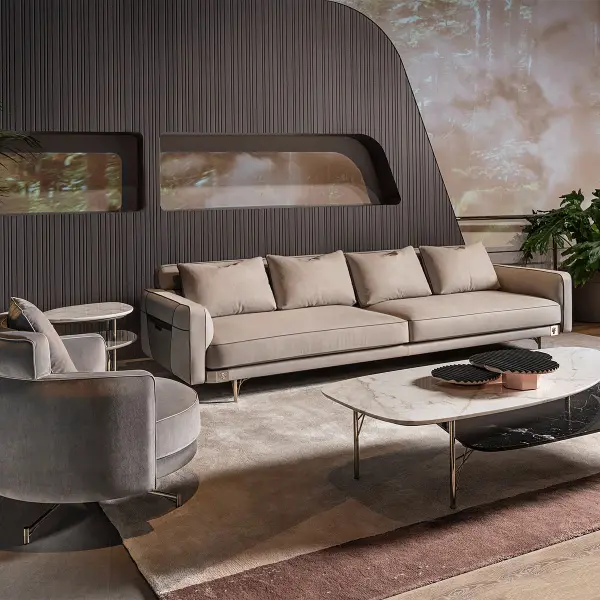 Italian modern fabric luxury sofa set living room furniture set couches 1 2 three-seat luxurious sofa