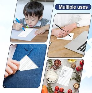 Le schede indice 3X5 hanno stabilito che le schede bianche spesse hanno stabilito che entrambe le parti notano le carte per le liste di Idea da fare Record - Product Image 4