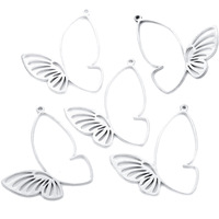 YuenZ Simple et élégant filigrane creux papillon breloques pour collier boucles d'oreilles pendentif bijoux à bricoler soi-même accessoires 39*38mm D2113