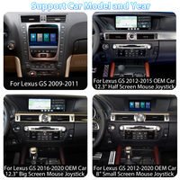 Viknav 8 pouces Linux Interface pour Lexus GS 2009-2020 OEM demi-écran décodeur boîte souris Joystick sans fil CarPlay Android Auto