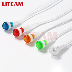 Luz piloto Led con orificio de montaje de 10mm con lámpara de señal de lente de cúpula 3V 6V 12V 24V 220V 10mm luz indicadora Led de montaje en Panel con cable - Product Image 6