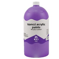 Peinture acrylique 24 couleurs de Chine, conditionnée en seau de 2L et en tube souple ; séchage rapide, imperméable