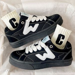 Chaussures en toile unisexes style universitaire coréen, semelle épaisse, tendance, décontractées, pour l'extérieur, style skate - Product Image 3