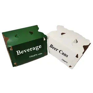 TSINGTAO Bebidas Personalizadas FC Atacado Kraft Cartão 3 Pack Presente Transportador De Cerveja Kraft Papel Seis Pack Caixa De Cerveja Reciclável Aceitar