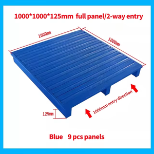 Paleta de Acero de Alta Calidad, Resistente, de Una Sola Cara, para Logística Industrial, Almacenamiento en Bodega, Transporte, <span class=keywords><strong>Yuge</strong></span>, Entrada Bidireccional - Product Image 4