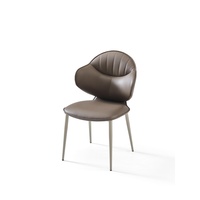 Chaise de salle à manger rembourrée de forme géométrique, livraison rapide, mobilier design Foshan