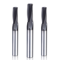 Fresa de Roscar de Carburo de Tungsteno Multifunción HRC60 AlTiN de Dientes Completos, Fresa de Roscar de Carburo Sólido para CNC OEM