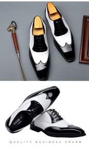 Zapatos Oxford de Cuero Vacuno Hechos a Mano de Alta Calidad, Estilo Italiano, con Cordones y Punta en Pico, Precio de Fábrica al por Mayor de Diseñadores de Lujo - Product Image 5