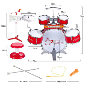 Ensemble de batterie jazz pour enfants Yuglow, grand modèle, <span class=keywords><strong>instrument</strong></span> de <span class=keywords><strong>musique</strong></span> pour bébé, jouet de percussion pour débutants, <span class=keywords><strong>kit</strong></span> d'apprentissage de la percussion - Product Image 5