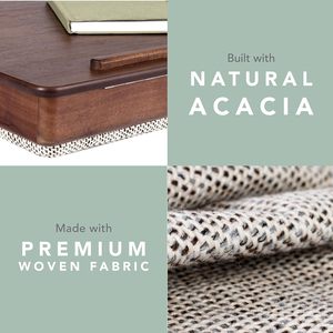 Acacia gỗ Giá vẽ Lap bàn lưu trữ điện thoại chủ máy tính xách tay hầu hết các máy tính bảng tự nhiên có thể gập lại gỗ bàn lưu trữ - Product Image 4