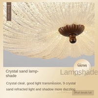 Nordique rétro cristal sable verre luxe chambre plafonnier hôtel résidence décoratif Simple moderne français Design plafonnier