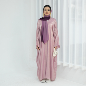 2024 Roupas Muçulmanas Tradicionais Novo Muçulmano Abaya Shinny Poliéster <span class=keywords><strong>Cardigan</strong></span> Abaya Mulheres Vestido Senhoras Modesto Abaya - Product Image 5