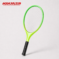 Raquette de tennis courte en fibre de carbone à dégradé coloré pour jeunes, avec filet en nylon, poignée confortable, design léger, swing facile pour le sport