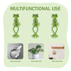 Attache-câble réglable en plastique en forme de grenouille, réutilisable, pour plantes de jardin, vignes, fleurs et légumes, support de tiges, usage domestique, vente en gros - Product Image 4